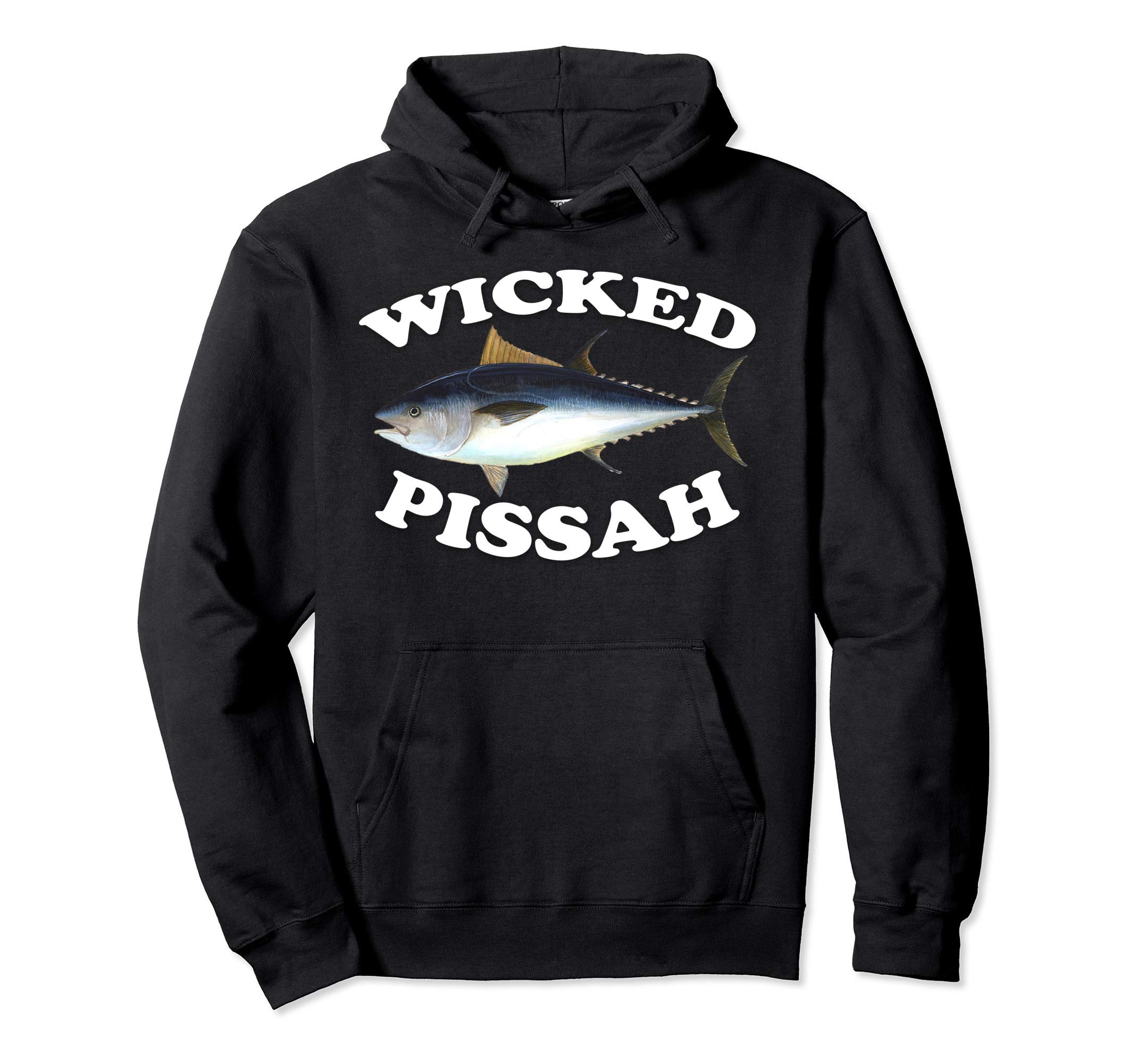 Wicked Pissah Bluefin Tuna Illustration Fishing Angler Gear Pullover Hoodie
