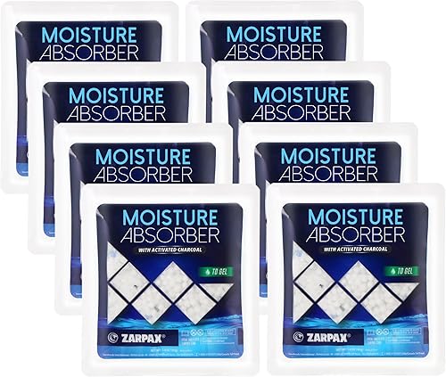 Bolsas absorbentes de humedad carbón activado, 1.4 onzas, elimina el exceso de humedad en el aire, deshumidificador desecante para armario, cajón,
