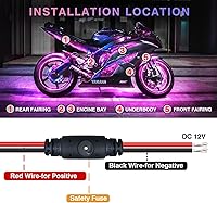 Vista 7 de 12 piezas de luces LED RGB para motocicleta para Harley Davidson Kawasaki Suzuki Yamaha Golf Cart, kit de luces subterráneas multicolor