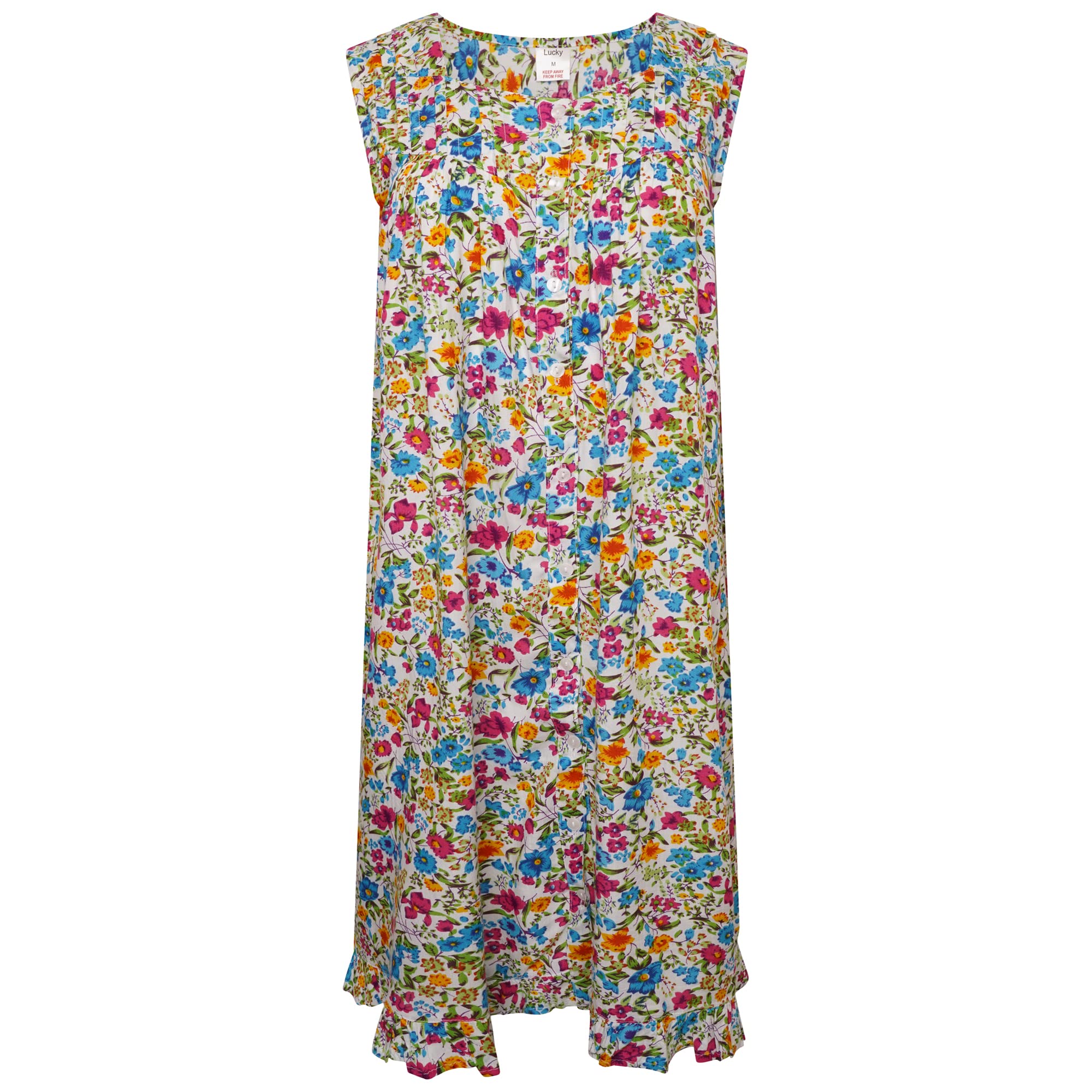 i-Smalls Women's Floral Nightie Super Soft Nursing Nightdress Sleeveless Breastfeeding Nightshirt (XXL) Button Down Floral