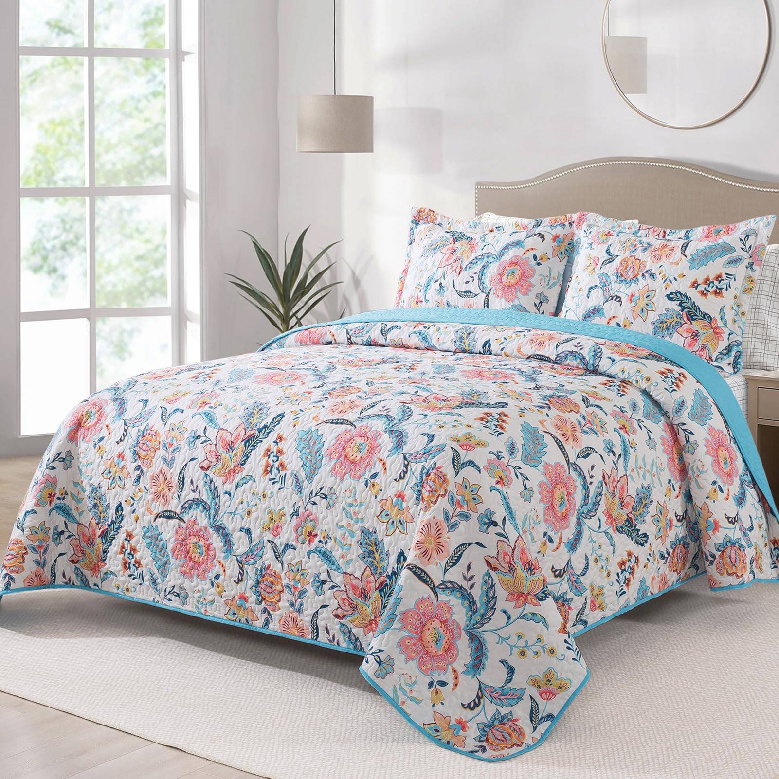 Amazon.com: BEDIFANY Garden Cotton Filling King Size Quilt