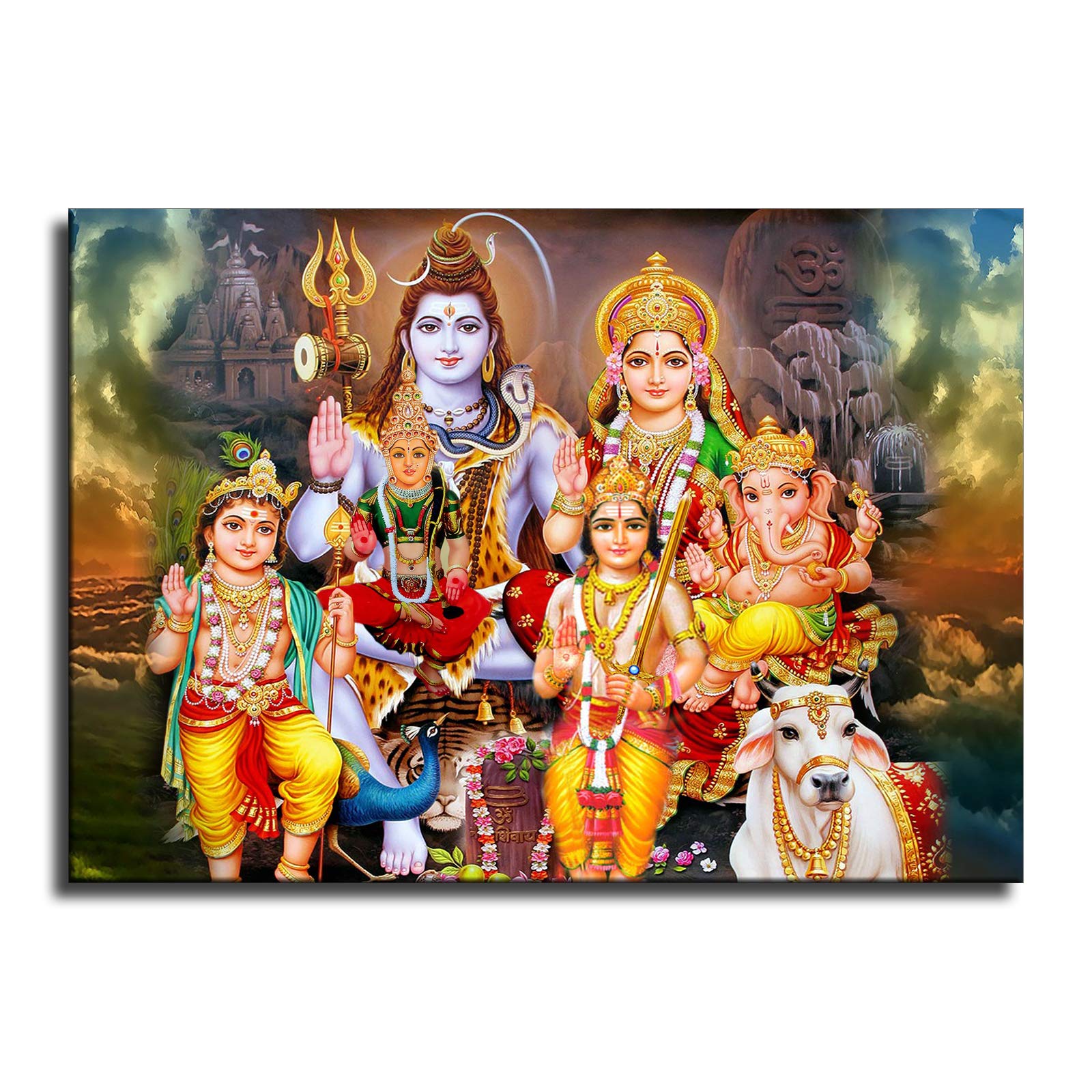 Anmaseven Modern Wall Art Picture Print Oil Painting on Canvas Home Decor Wall Decoration Canvas Art Modern Wall Art Picture Print Oil Painting on Canvas Home Decor Wall Decoration Canvas Art Indian God Shiva (Framed-Ready to Hang,12x18inch)