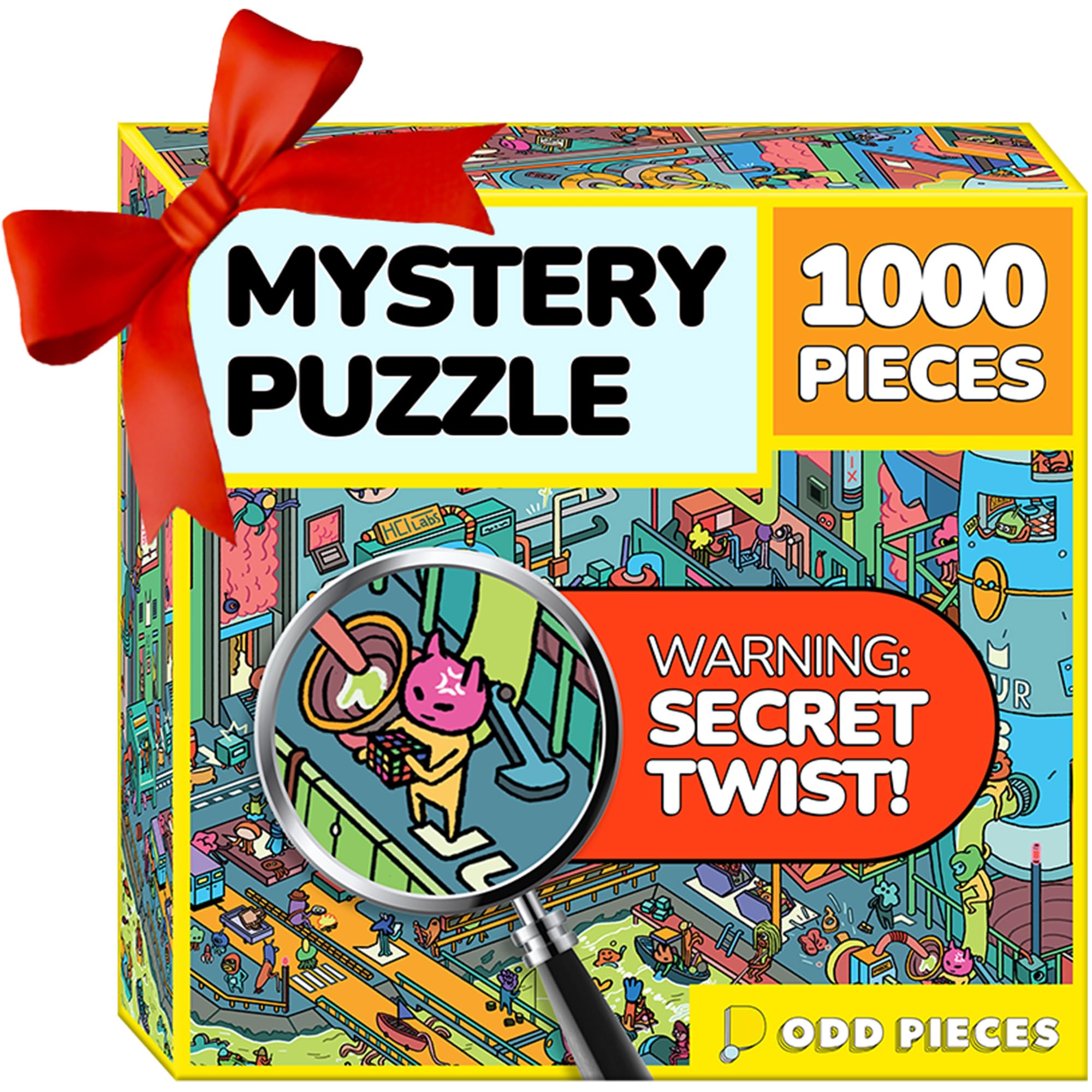 Odd Pieces Mystery Jigsaw Puzzle- Astro Gastro -1,000 Pcs Mystery Puzzle with Storytelling Comics, Secret Ending-1000 Puzzle for Adults & Kids –19.7'' x 27.6'' Frameable Magic Puzzle Art