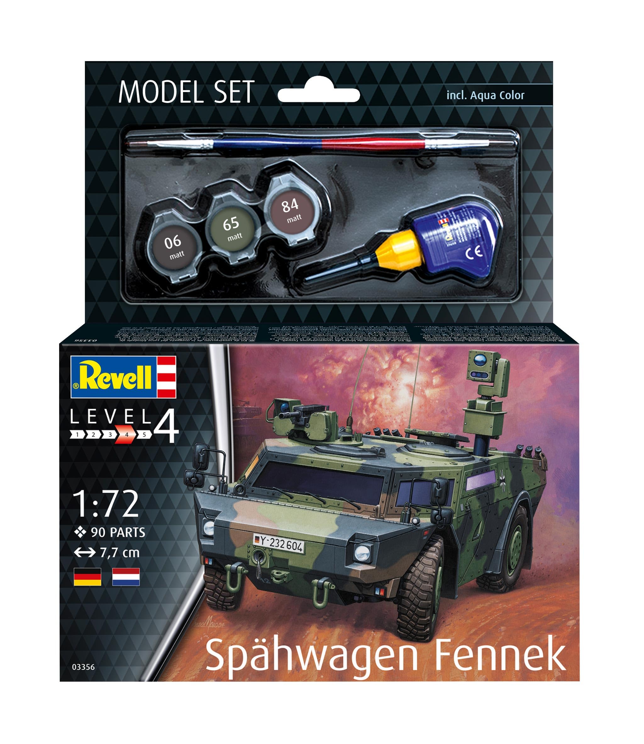 Revell Modellbau I Model Set Spähwagen Fennek I Maßstab 1:72 I 90 Teile I Bastelset ab 12 Jahren I Detailgetreues Modell