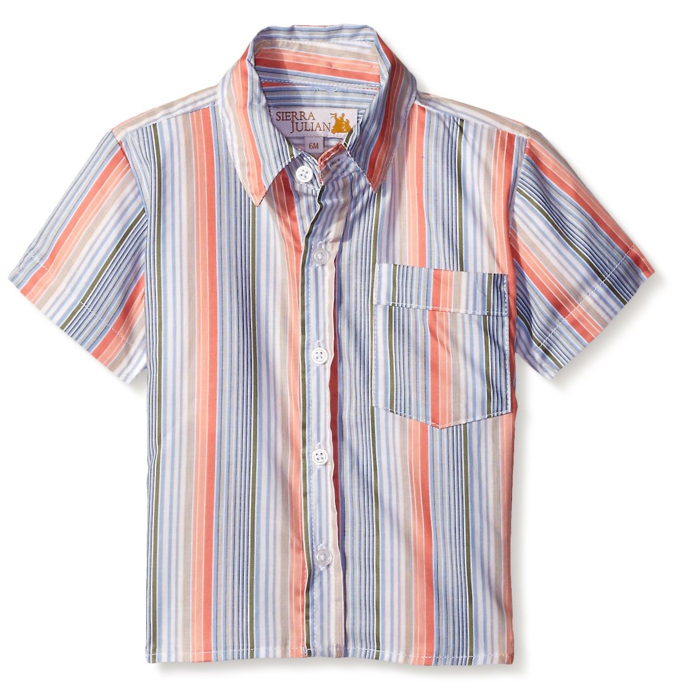 SIERRA JULIAN Baby Merico Button-up, Orange, 24M