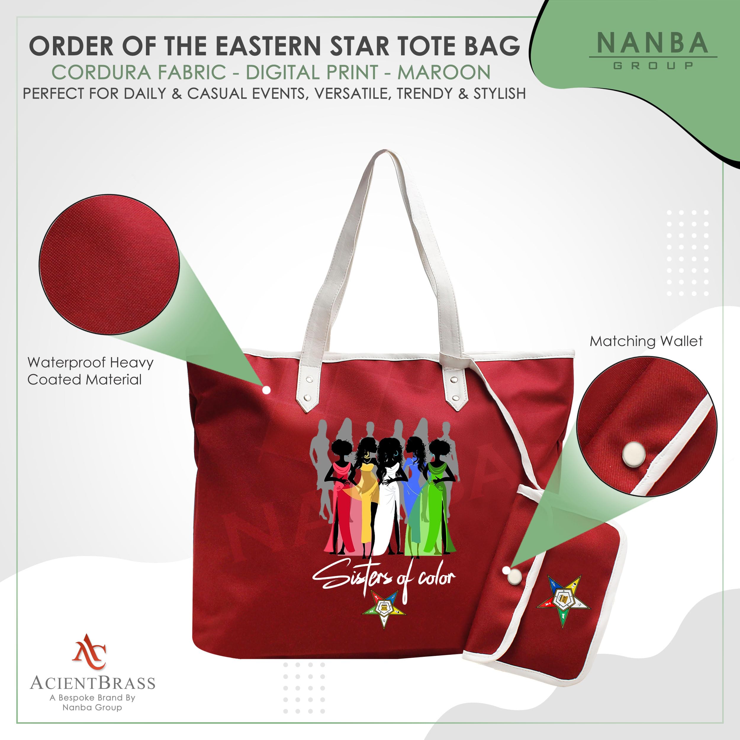 Order of the Eastern Star Tote Bag -Sisters of Color design