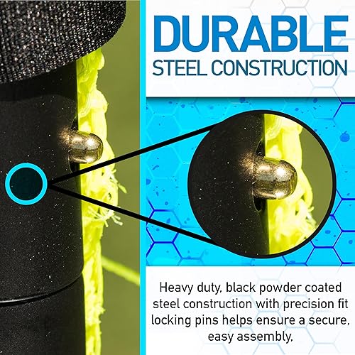 Miniatura 2 de Franklin Sports Competition Backyard Soccer Goals - Portable Outdoor Soccer Goal with Net - Steel Post Metal Soccer Net with Ground Stakes - Folding