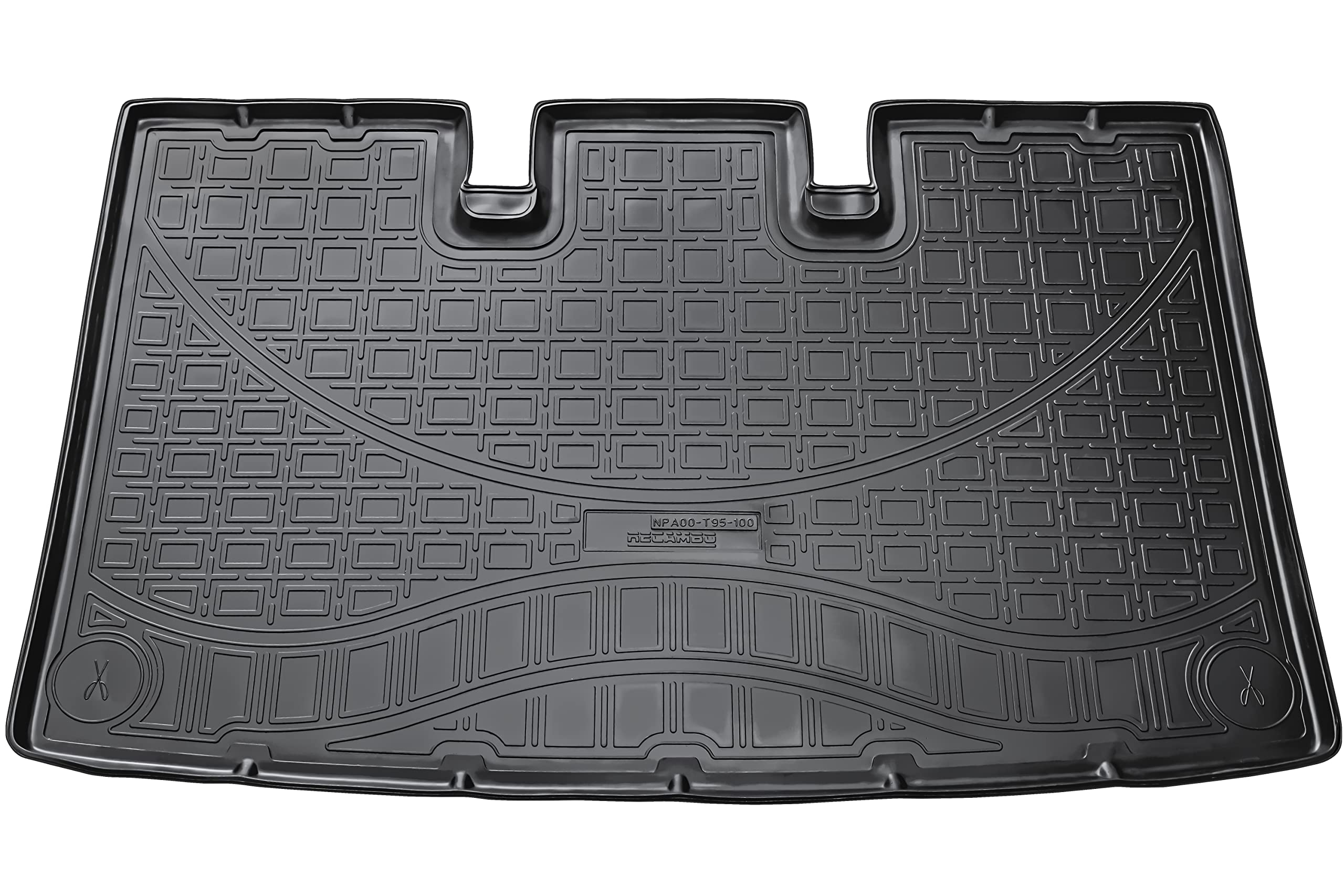 Recambo Alfombrilla de Goma para Maletero para VW T5, VW T6, Caravelle, Distancia Corta Entre Ejes, a Partir de 2003, Ajuste Borde