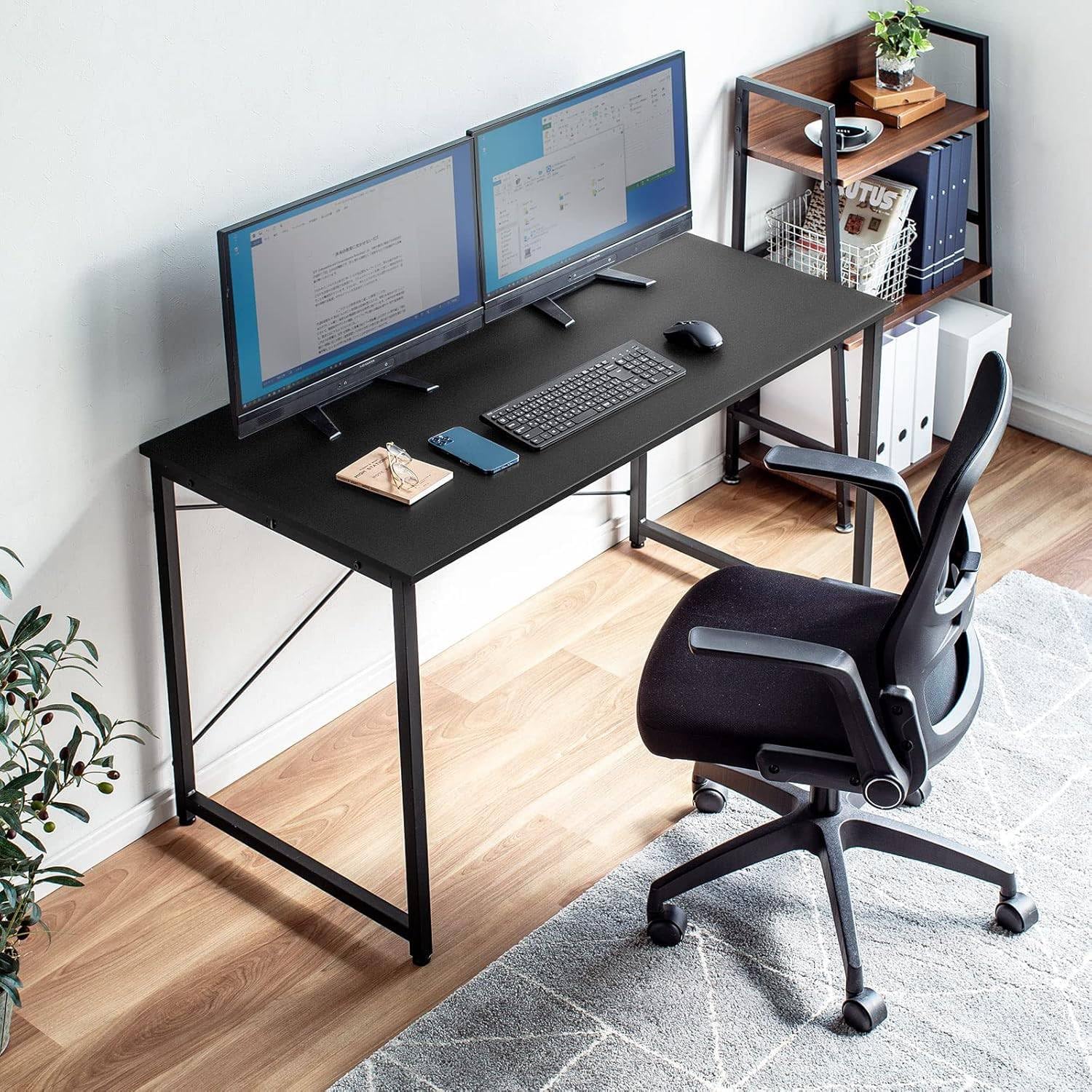 Amazon | パソコンデスク 幅120×奥行60cm モニターアーム対応 机 PC