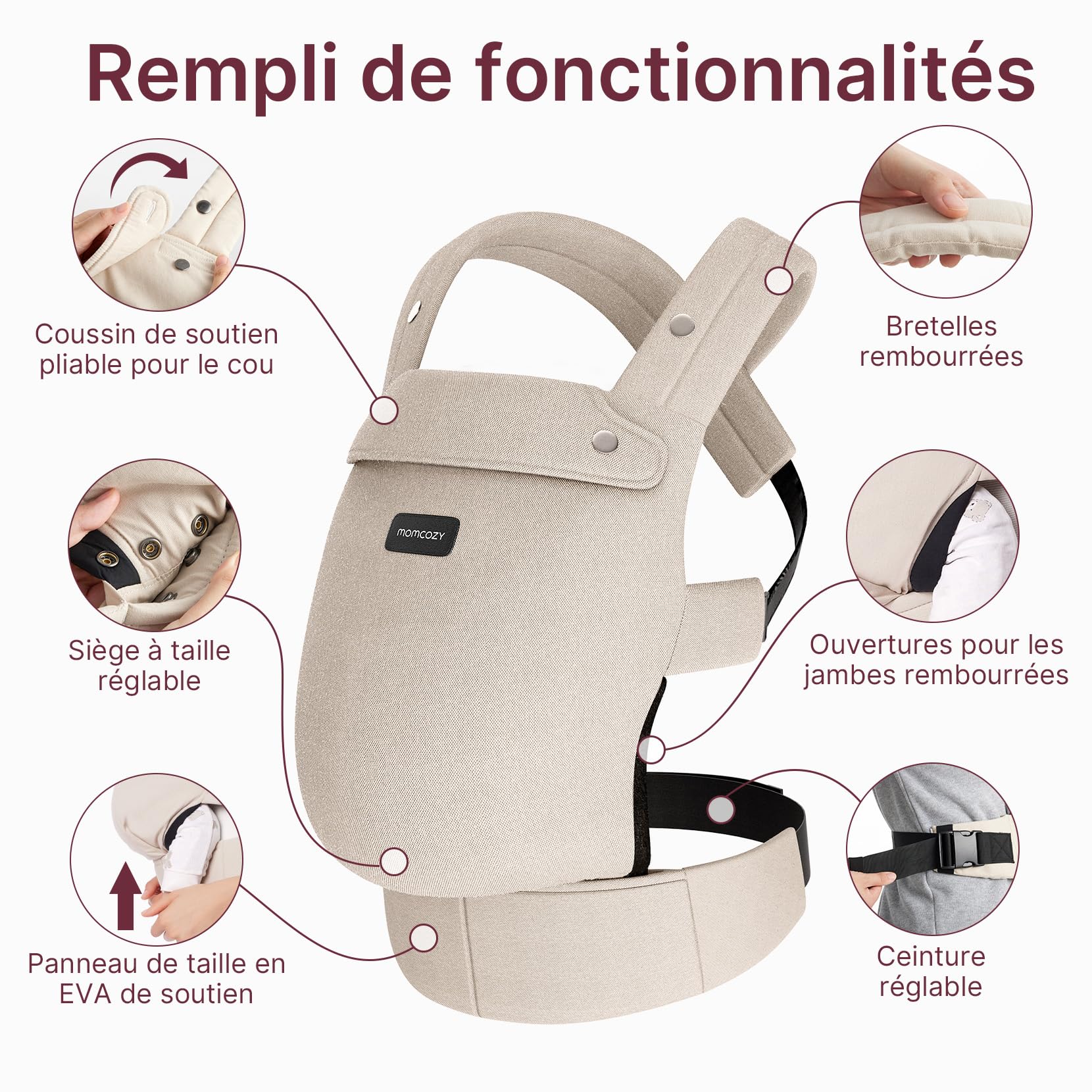 Momcozy Babydraagzak - Ergonomisch, Comfortabel En Licht, Geschikt Voor