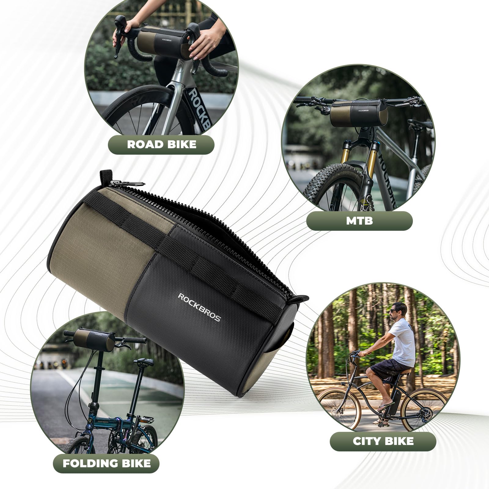 Accessori Bici ROCKBROS Borsa Da Manubrio Bici 2L Per MTB