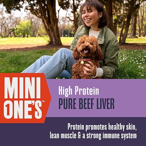 Miniatura 3 de Whole Life Pet Mini Ones - Golosinas de hígado de res para perros pequeños o golosinas de entrenamiento para perros de cualquier tamaño, grado