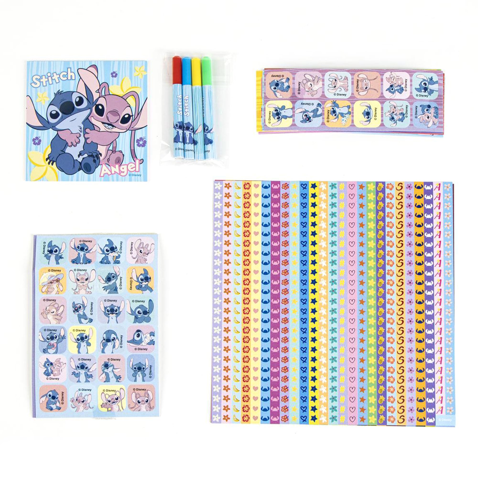 Disney Unisex Kids Multicoloured 1000 Pieces Sticker Pack Stitch Set 2700001801