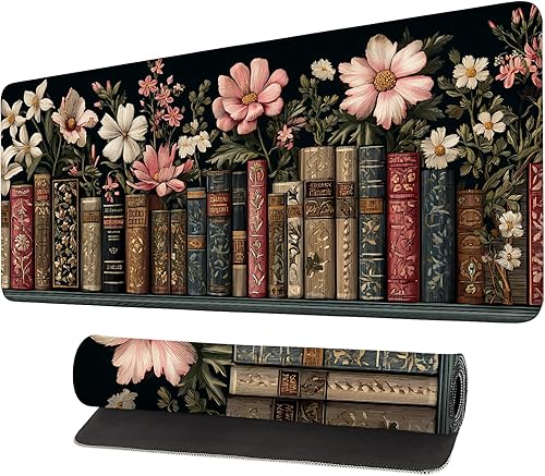 Miniatura 29 de Alfombrilla para mouse, grande antideslizante con bordes cosidos, tapete de escritorio para escritorio, laptop, computadora, teclado, protector de