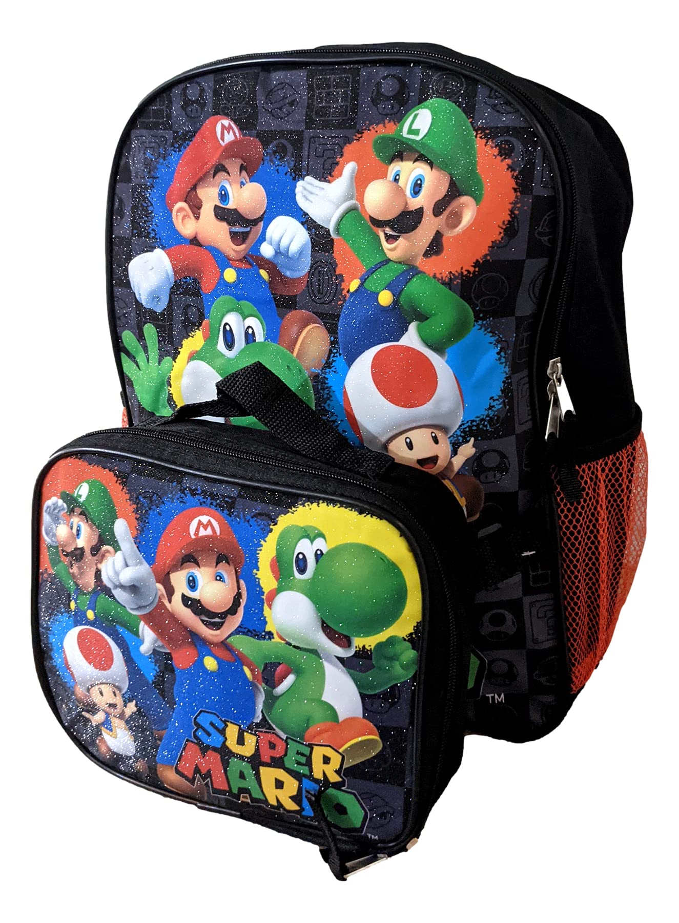 Buy Nintendo Mario Backpack With Shaped Mario Head Lunch Box Backpack