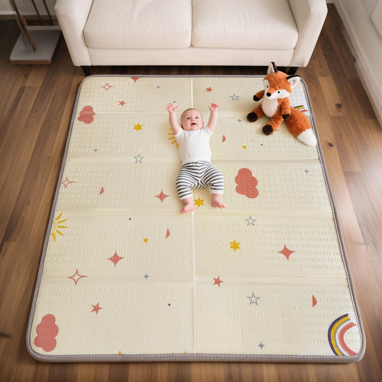 Amazon.com: Mallify Extra Large Foldable Play Mat, Reversible Baby