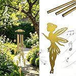 Wind Chimes for Outside Unique - Large Flower Fairy Garden Sympathy Wind Chimes Outdoor Decor, Home/Lawn/Porch/Patio/Yard Decorations, Memorial Festival Gifts for Mom/Mothers/Grandma