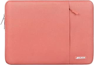 MOSISO Laptop Sleeve Bag Compatible with 13-13.3 inch MacBook Pro, MacBook Air, Notebook Computer, Vertical Style Water Repellent Polyester Protective Case Cover with Pocket, Living Coral - coolthings.us