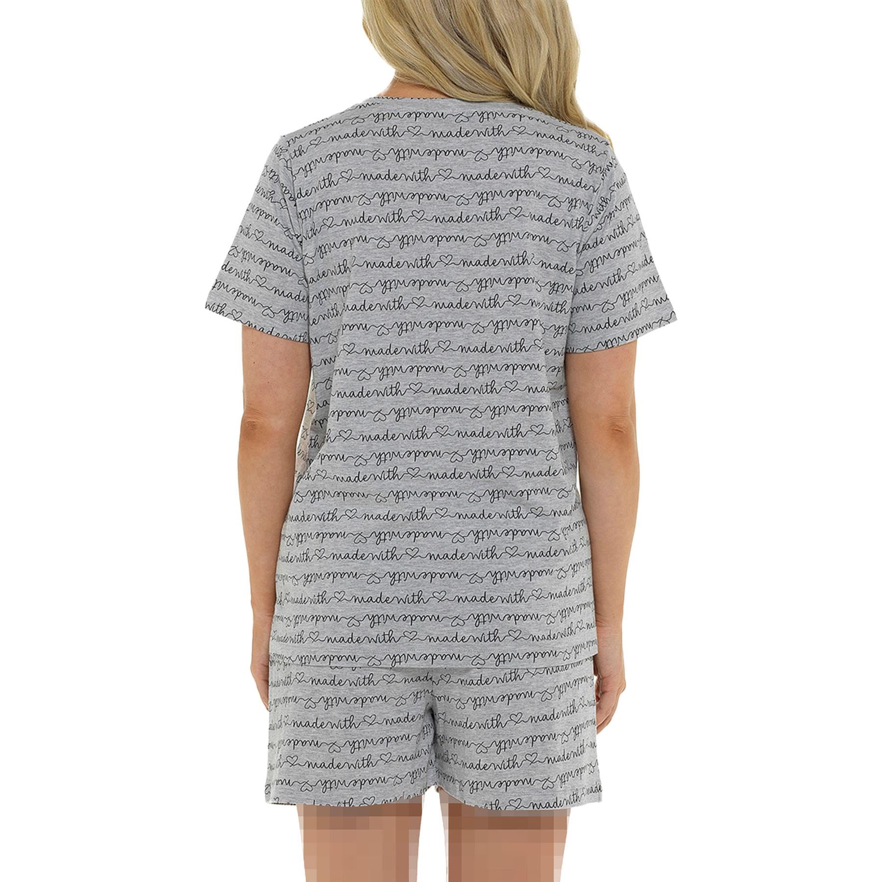 A2Z Damen Umstands Shorts Pyjama Set Bedrucktes Jersey Baumwoll Oberteil Shorts Pyjama Set Mit Kurzen Ärmeln Schwangerschafts Nachtwäsche PJS Für Frauen
