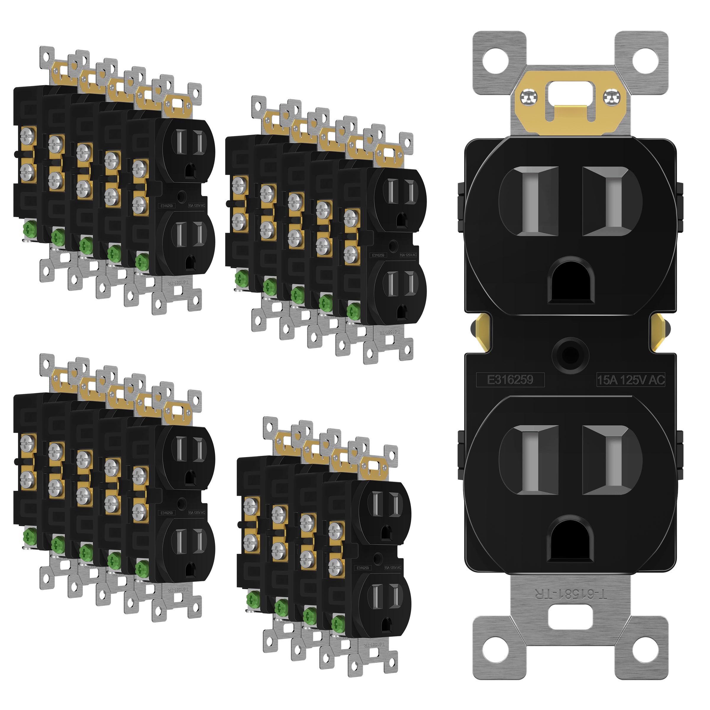Snapklik.com : ENERLITES Duplex Outlets, Tamper-Resistant Electrical ...