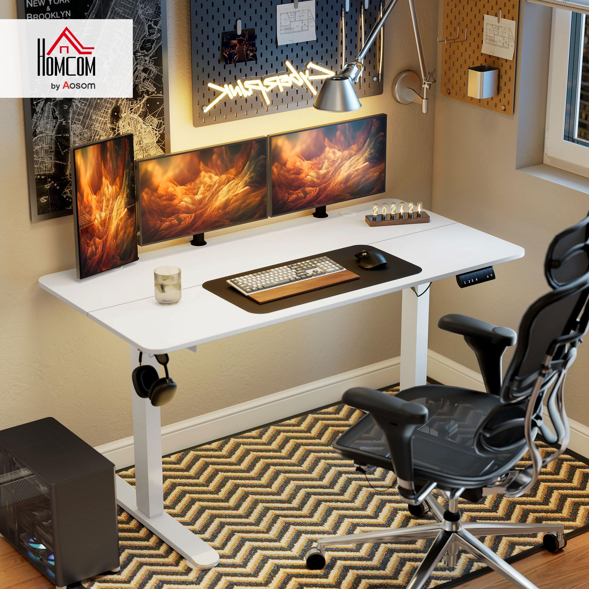 Vinsetto Bureau Debout Réglable en Hauteur 140 cm x 70 cm x 116 cm Vinsetto Bureau Debout Réglable en Hauteur 140 cm x 70 cm x 116 cm