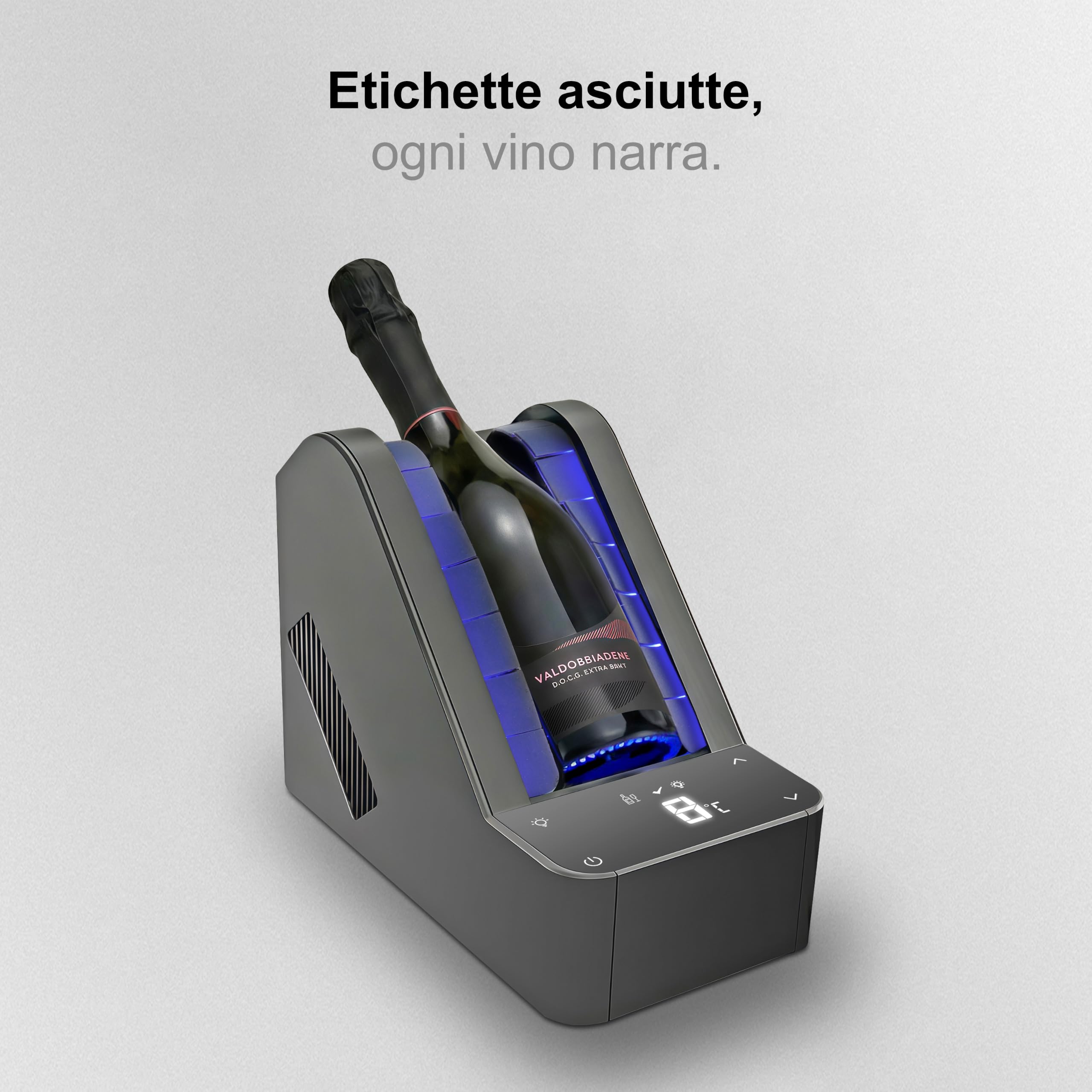 Cantinetta termoelettrica per vino 750 ml, senza compressore né liquido di raffreddamento, raffreddamento di precisione 24 ore per vino rosso/bianco/champagne, idea regalo