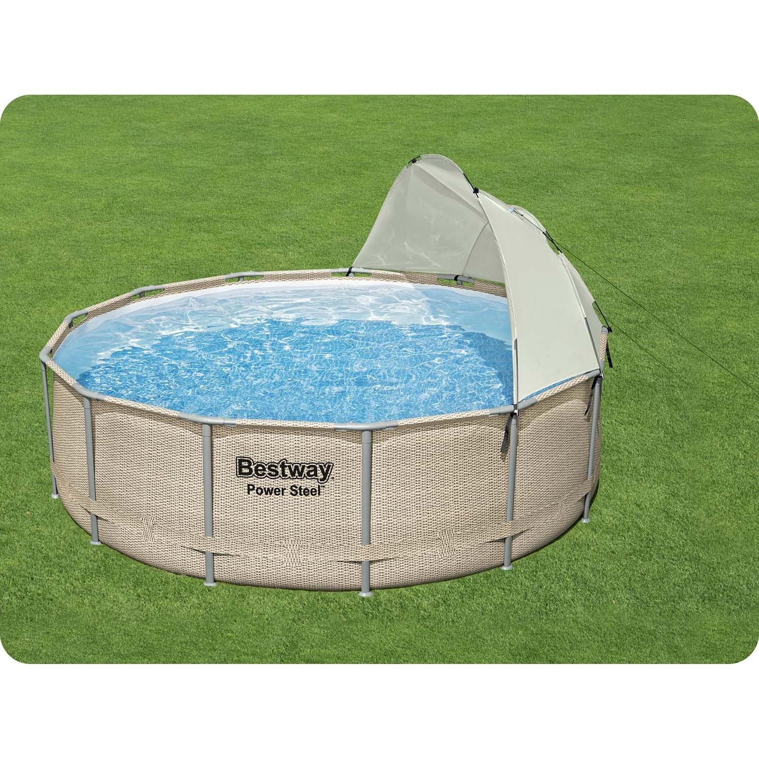 Bestway Auvent de piscine hors sol Blanc