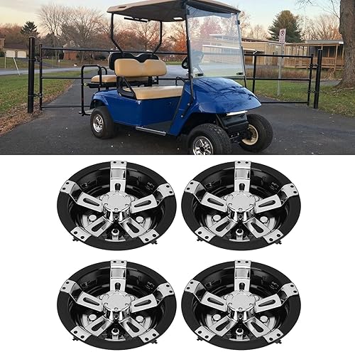 Miniatura 7 de Fundas para ruedas de carrito de golf de 8 pulgadas, tapas de rueda de ABS con acabado plateado, accesorios para carrito de golf EZGO Club Car Juego