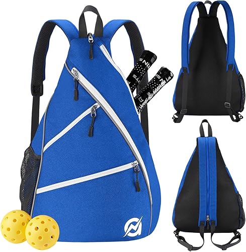 Miniatura 11 de A11N SPORTS Bolsa de Pickleball, Bandolera Reversible con Correa Cruzada/Mochila para Mujeres y Hombres Carbón