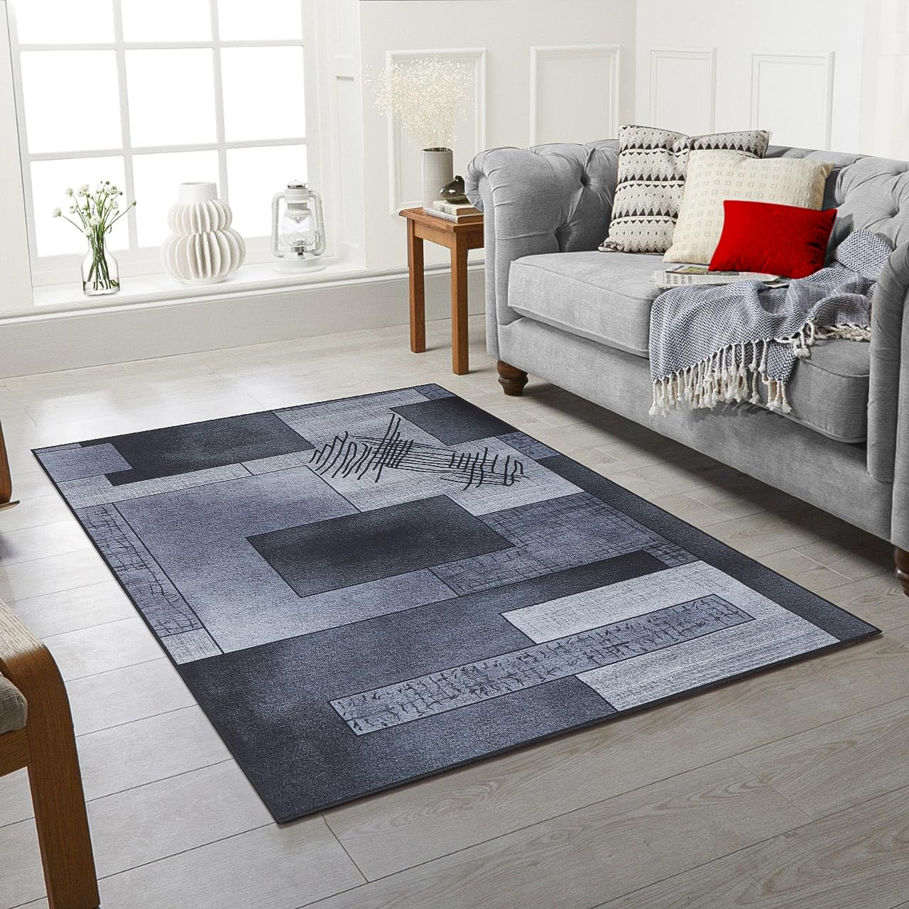 RUGSTORE Rubber Backed Indoor Outdoor Abstract Multi Design Extra Large Small Non Slip Rugs Hallway Runner Living Room Bedroom Kitchen Floor Carpet Mats Area Rugs (Design #17, 160 X 230 CM) โ image 1