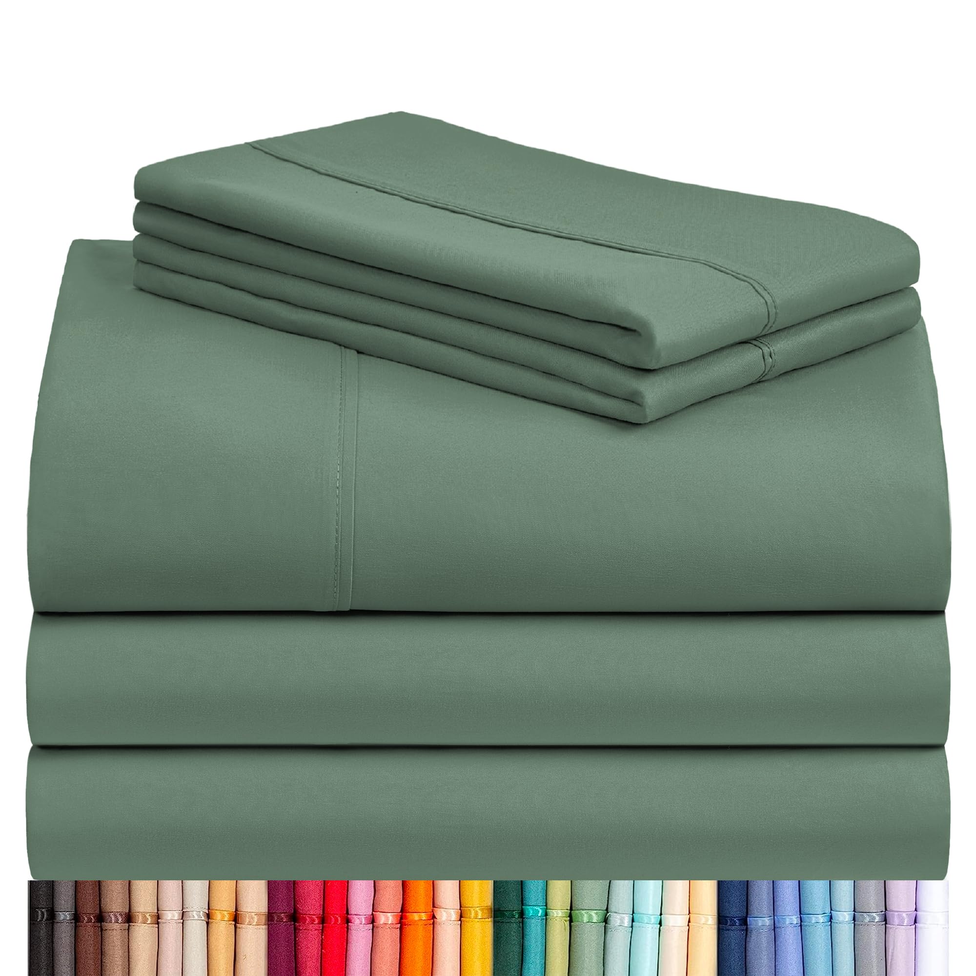 Split King Sheets for Adjustable Bed, Soft Deep Pocket Bed Sheets Set, 5PC