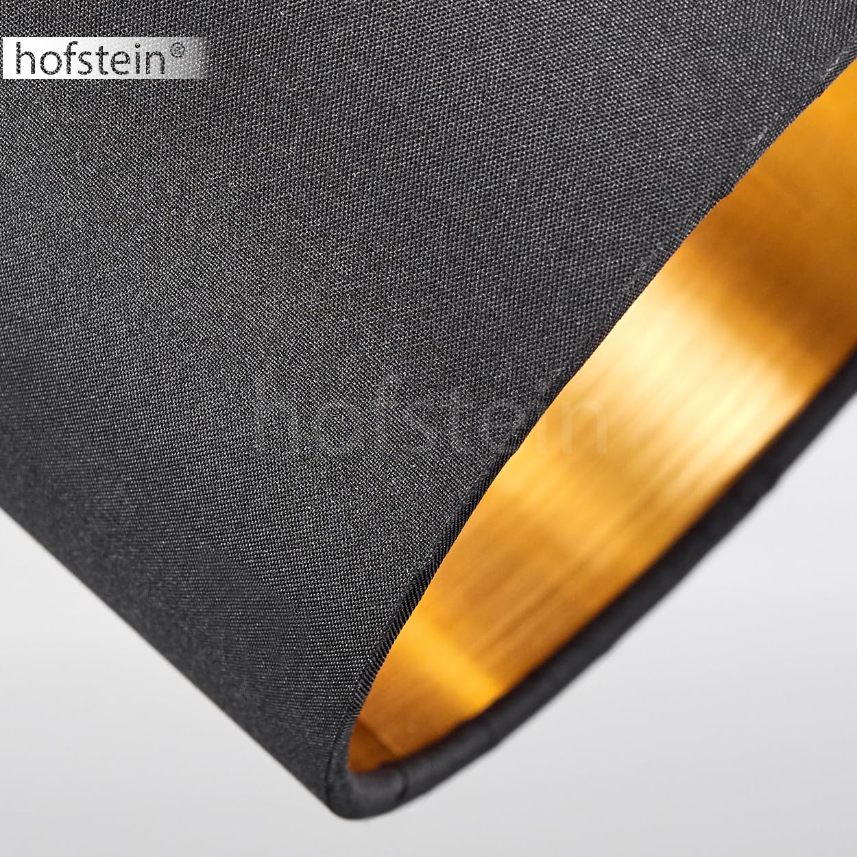 Plafondlamp NESKE Zwart Goud Metaal Stof Kunststof 3x E27 max. 15 W