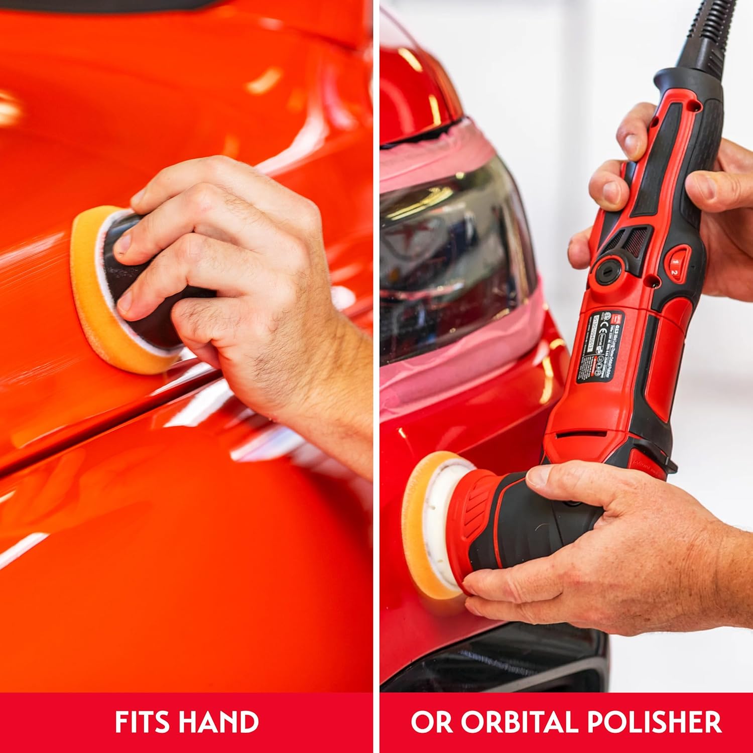 Griot's Garage Orange Foam Correcting Pads for Car Polishing and Detailing, Removes Light to Moderate Paint Defects, Durable, Machine-Washable, 11241, 3", Set of 3 - Image 5