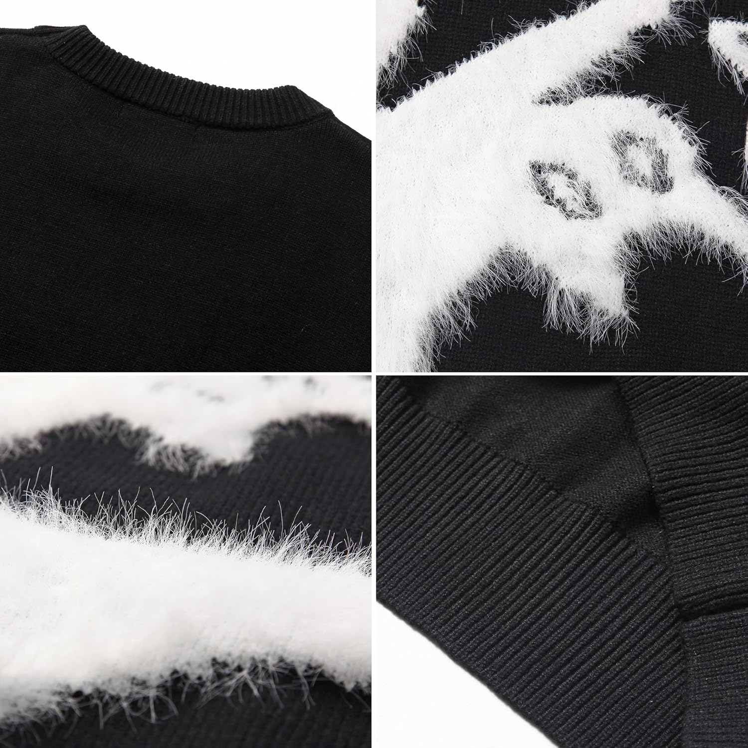 Mens Graphic Sweater Unisex Long Sleeve Knit Oversized Sweater Aesthetic Streetwear Casual Sweaters Tunic Tops - Image 5