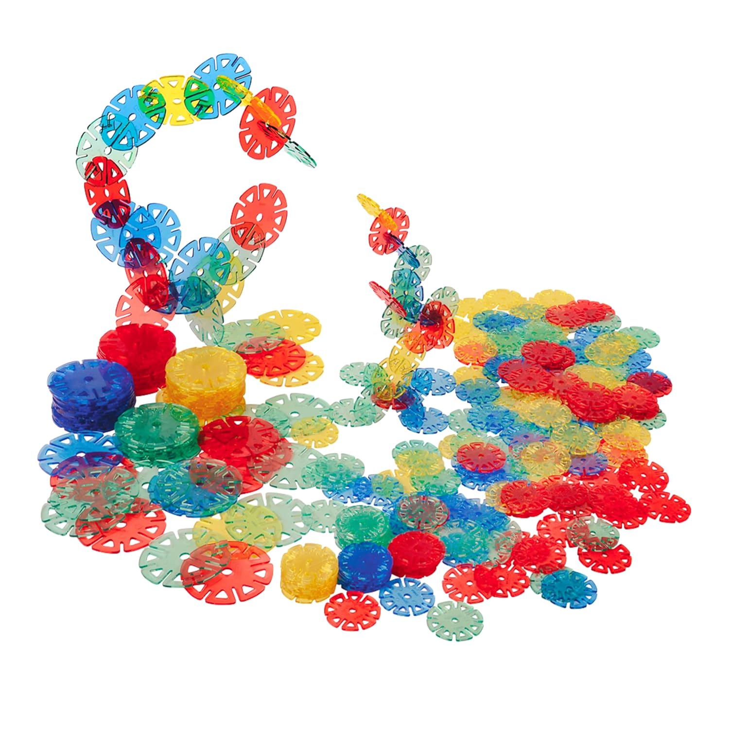 Constructive Playthings Toys Crystal Building Chips Set for Kids, Set of 300