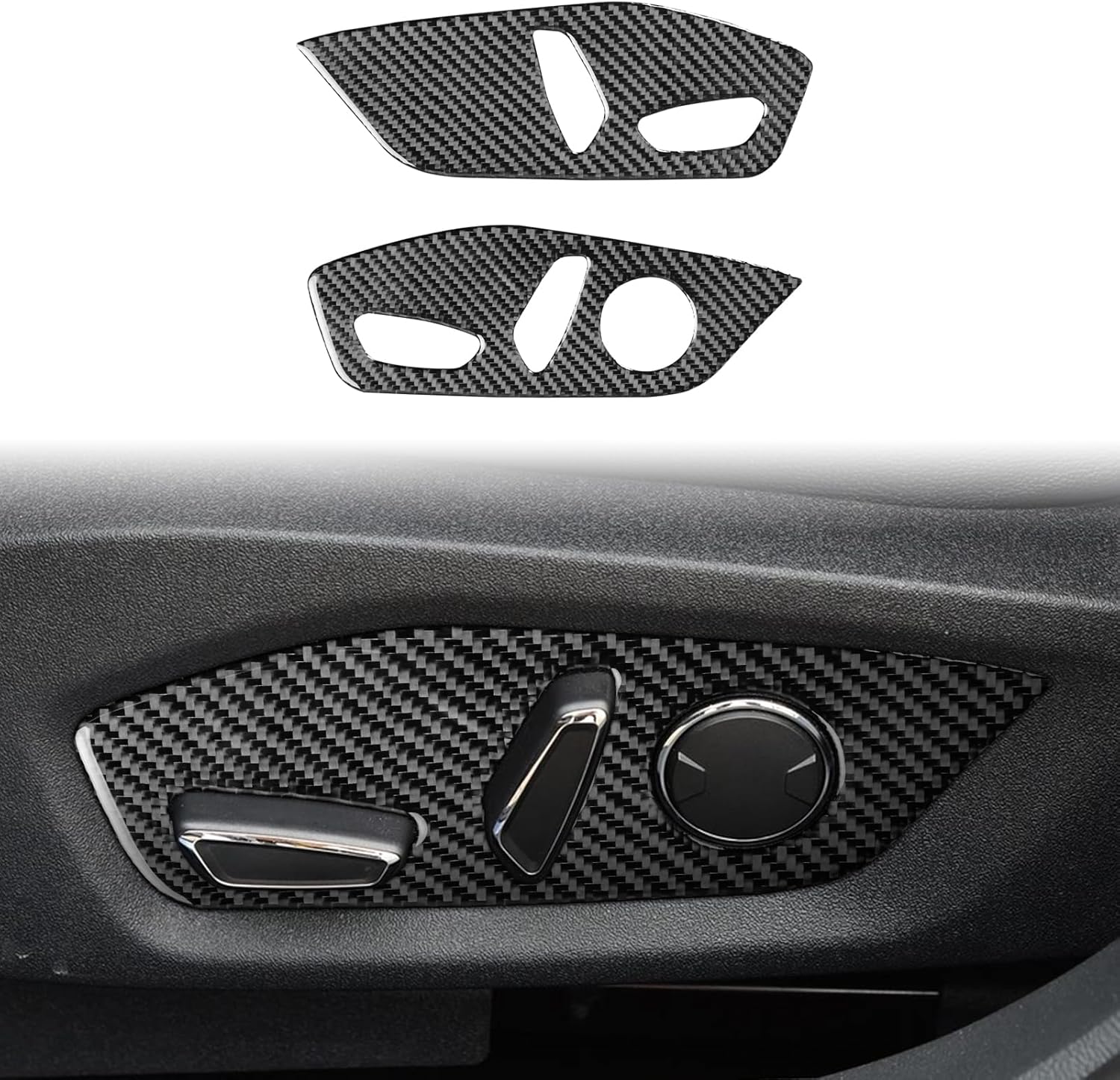 Carbon Fiber Car Oil Tank Cap Trim Compatible with Ford Fusion Mondeo 2013 2014 2015 2016 2017 2018 2019 2020 2021 Door Gas Cap Fuel Tank Cover Black