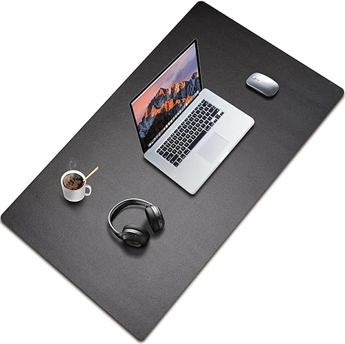 Miniatura 10 de Protector de escritorio de cuero, almohadillas de escritorio impermeables en la parte superior de los escritorios, teclado grande y alfombrilla de