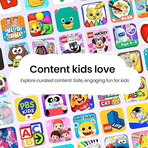 2025 Android 15 Kids Tablet, 10 Inch HD Display, Octa-Core Processor, 8GB RAM, 64GB ROM (Expandable to 1TB), with Kids Space, Parental Controls, Long-Lasting Battery (Blue)(Blue)