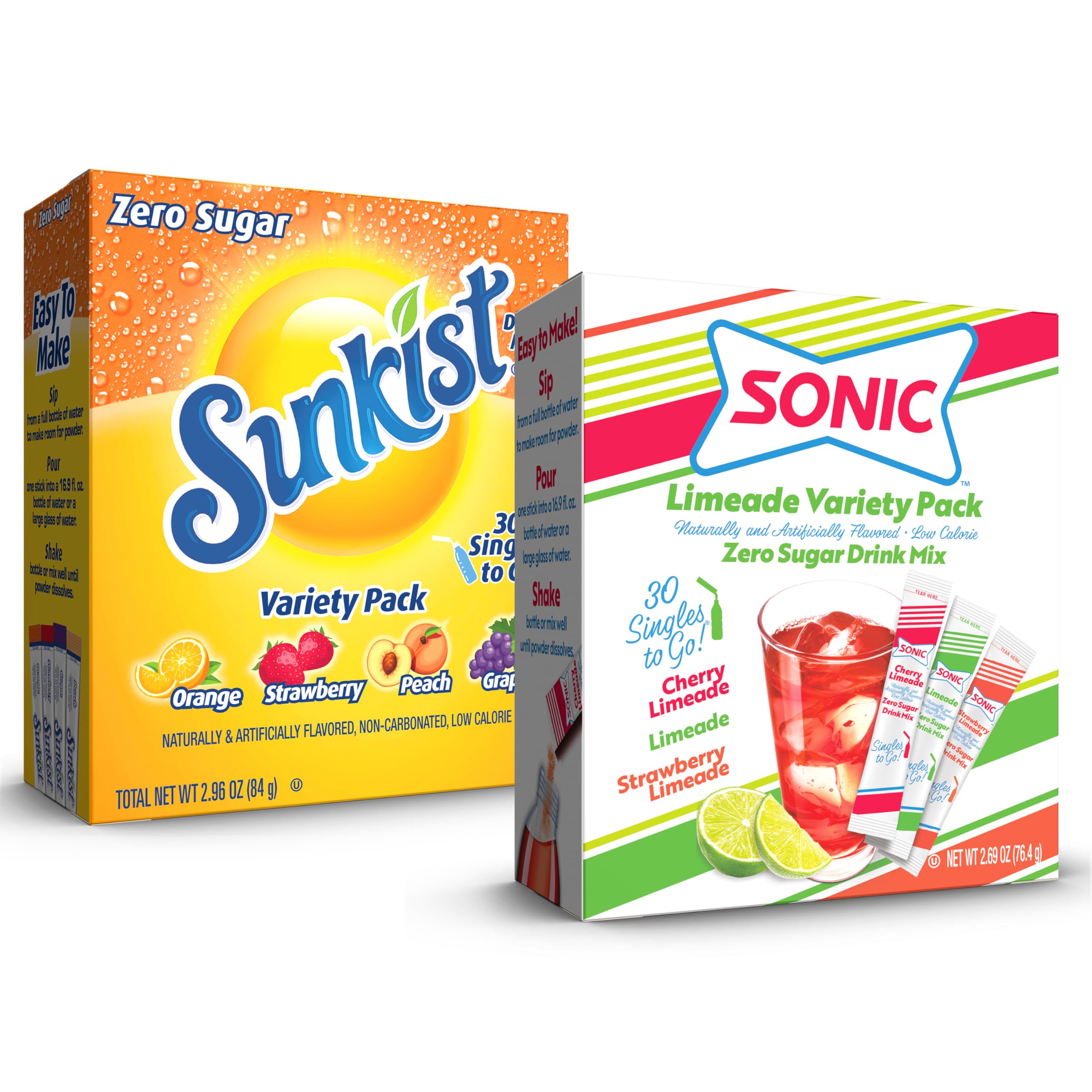 Amazon.com: Sonic & Sunkist Soda Singles To Go, 60 Count Variety