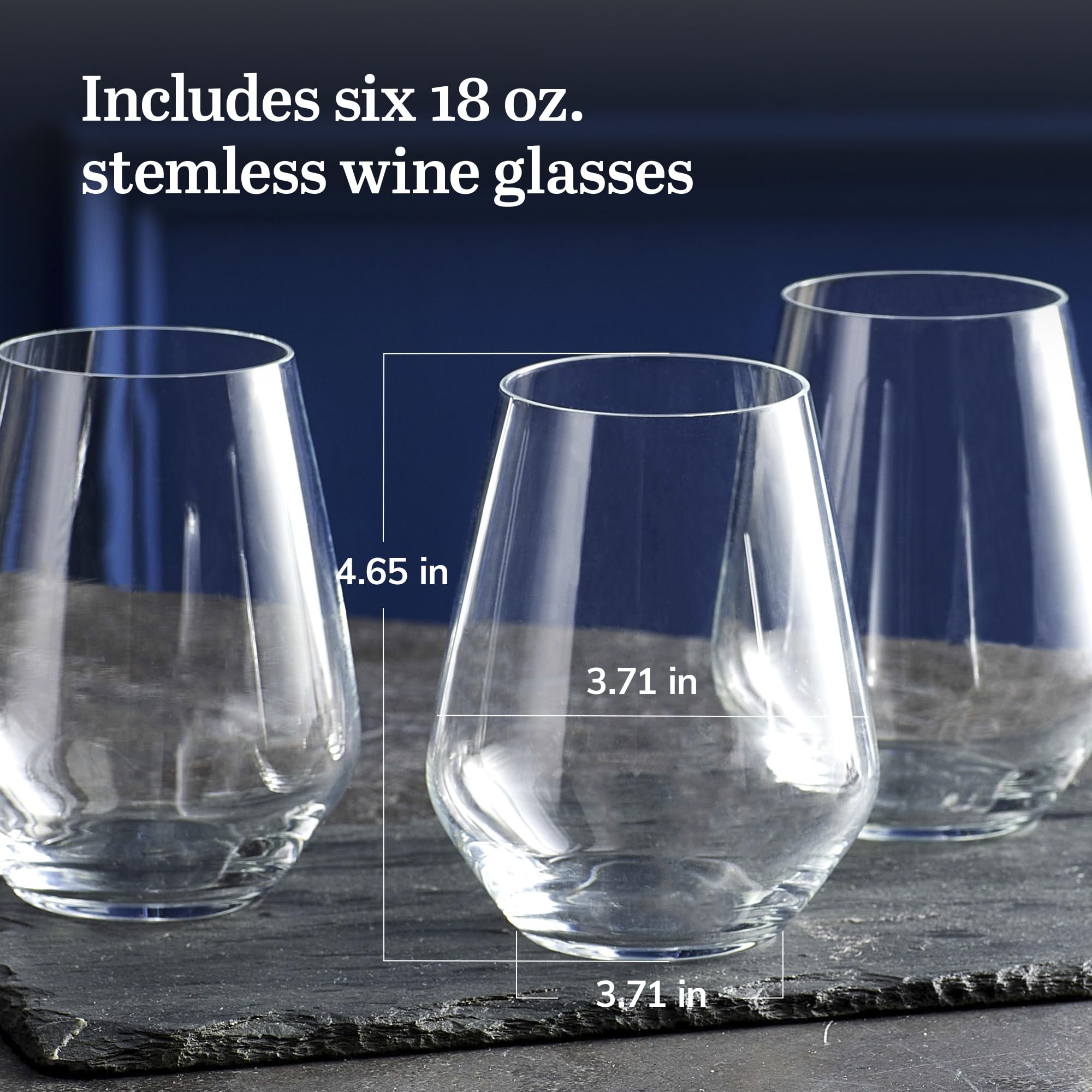 Amazon.com | Libbey Signature Greenwich Stemless Wine Glasses Set