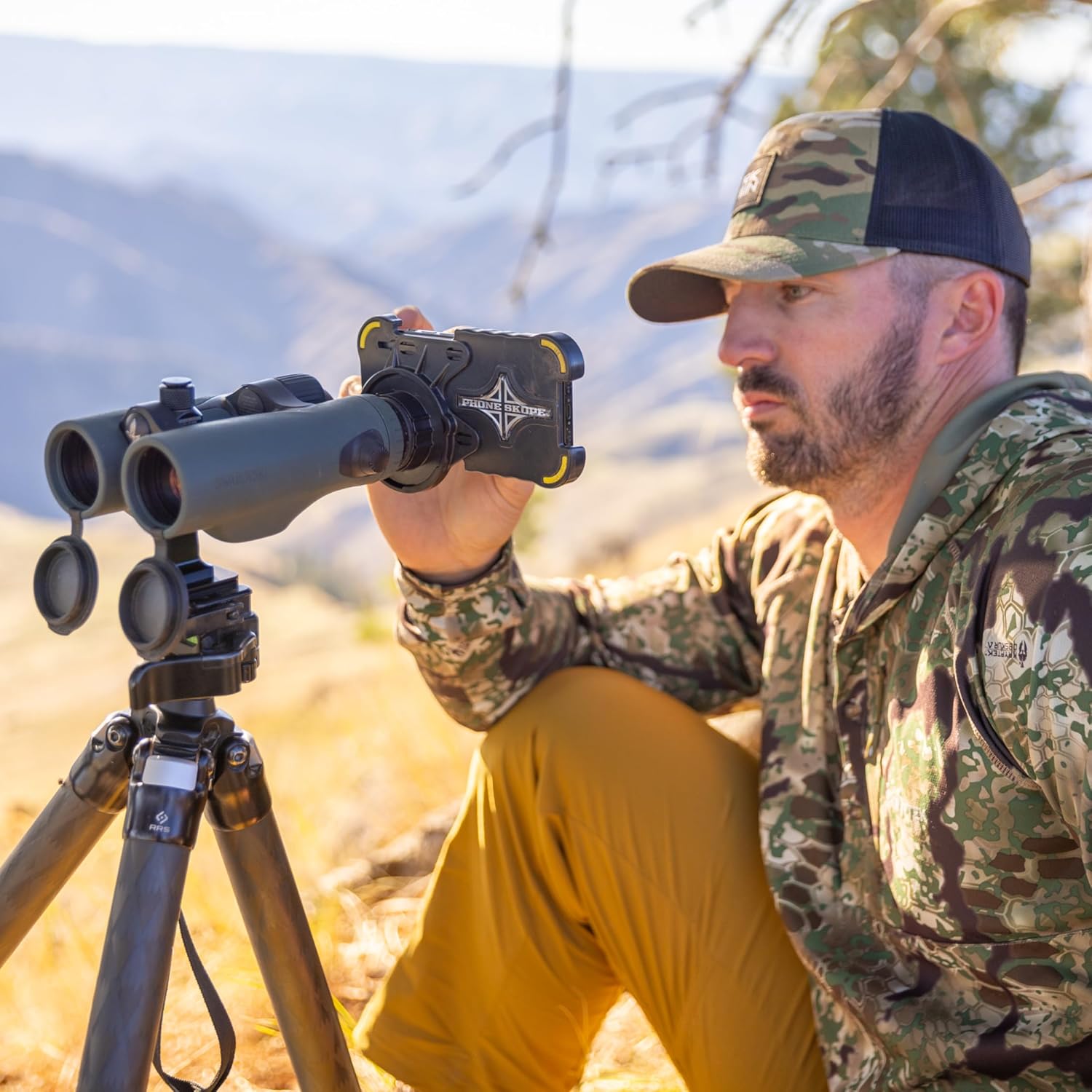 Phone Skope Complete Digiscoping Kit: Ideal Scope Camera for Hunting/Birding/Stargazing - Phone Scope Adapter Kit Includes Phone Scope Mount Case, Eyepiece Adapter, Lens Cloth - Fits Most Smartphones