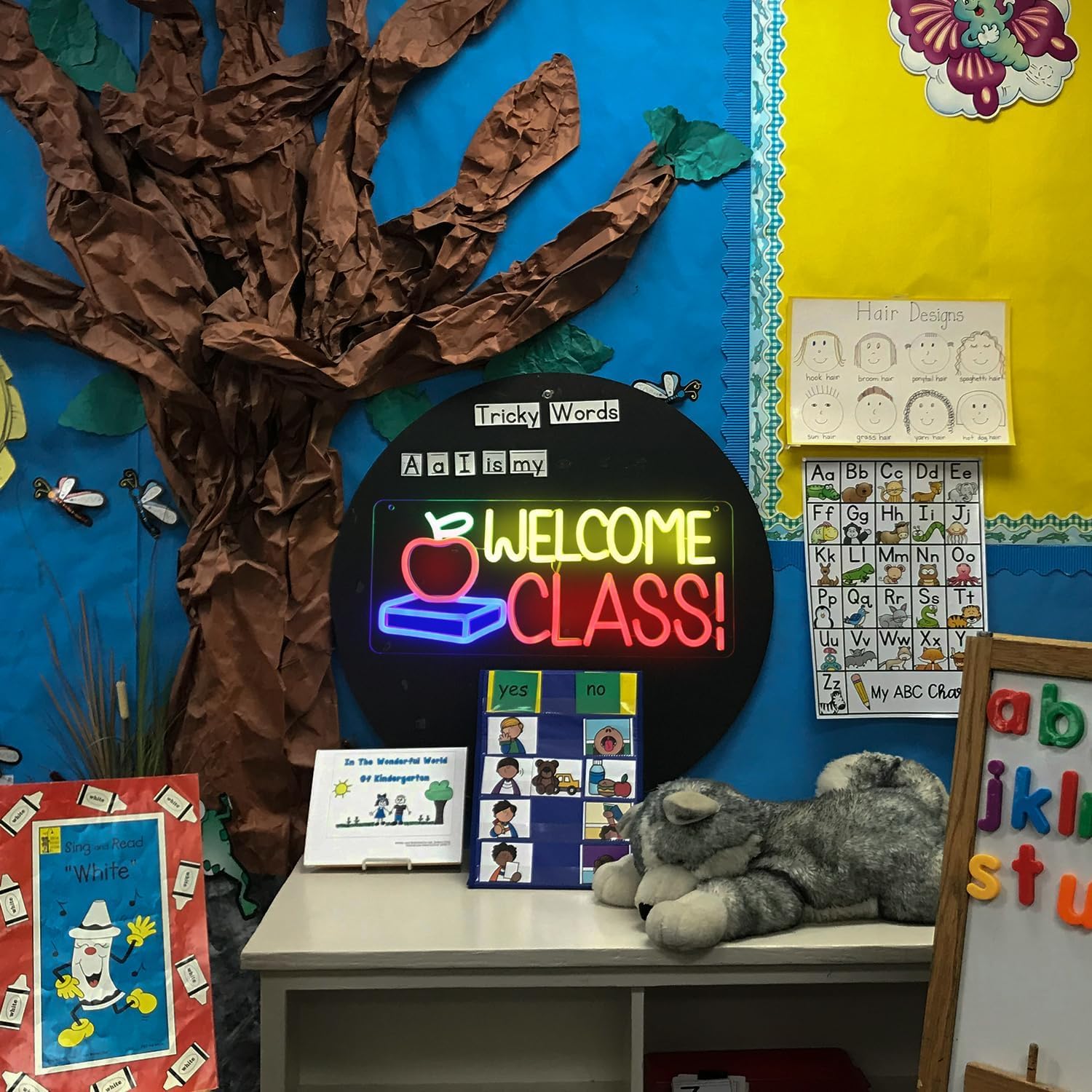 Welcome Class neonowe znaki LED, klasa powitalna, artystyczne, ściemniane, akrylowe światła do sypialni, klasy, szkoły, biblioteki, księgarni, dekoracja ścienna