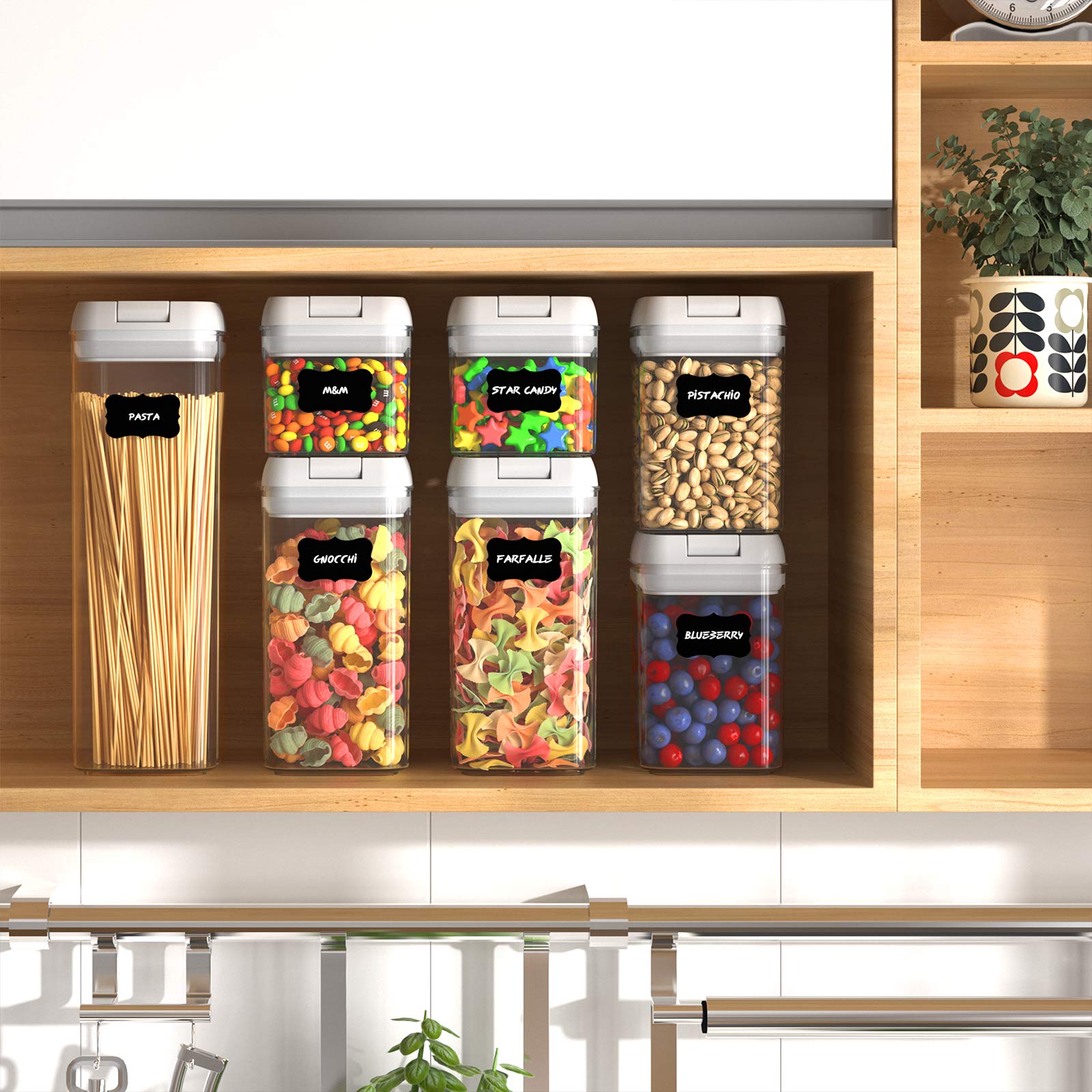 Airtight Food Storage Container Set, Kitchen and Pantry Containers