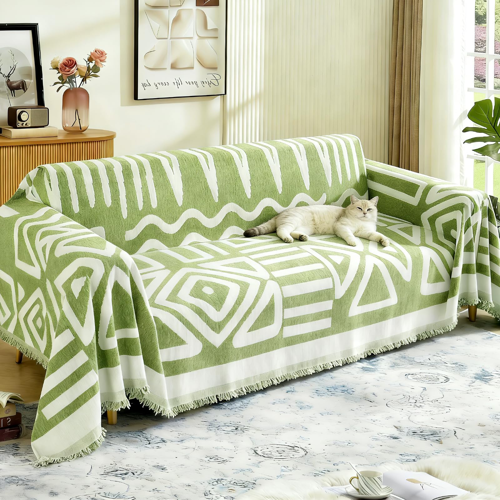 Housse de canapé bohème Malloom pour un salon chaleureux et cocooning