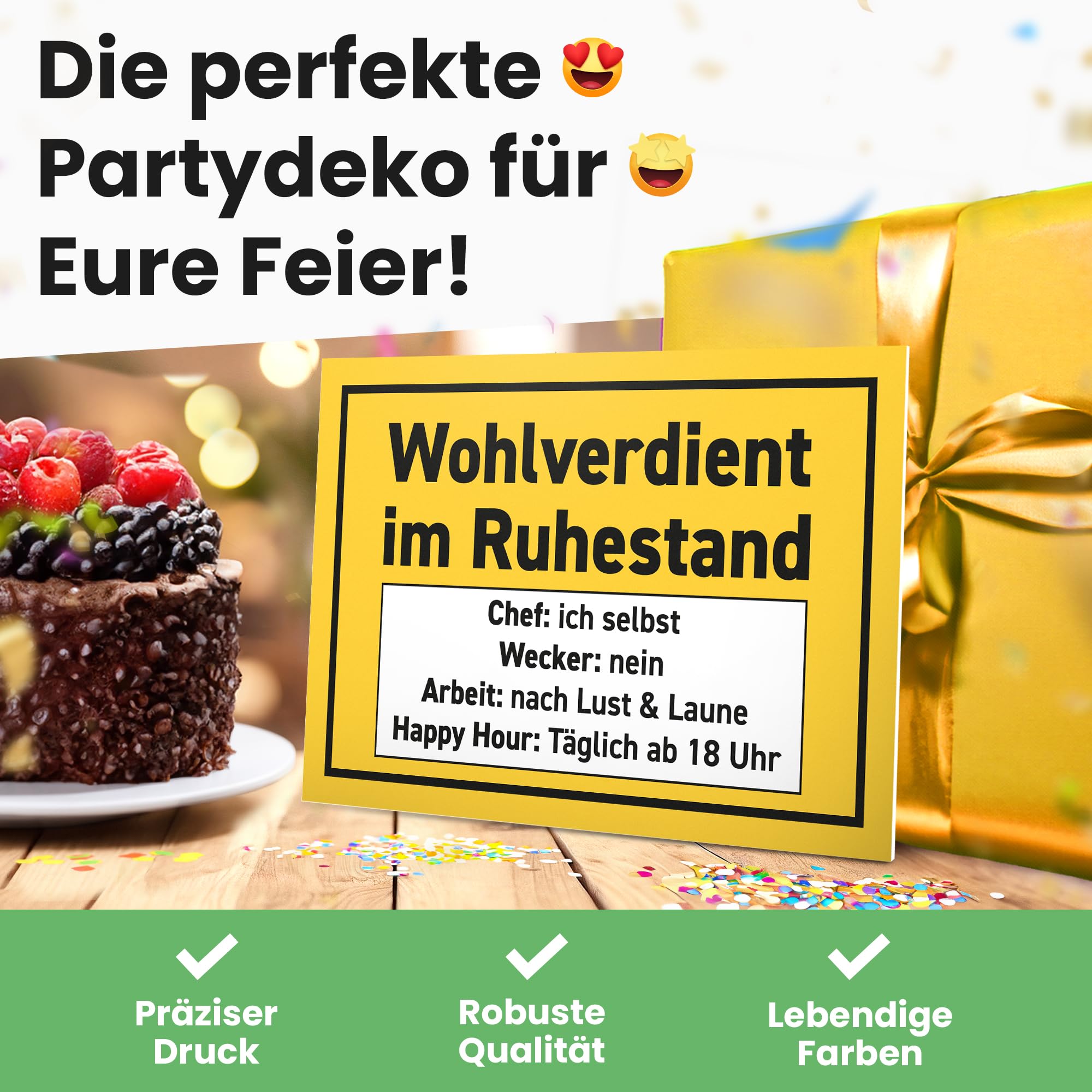 DankeDir! Plastic Sign 30 x 20 cm, Men's Gift Colleague Retirement Entry Retirement - Image 4