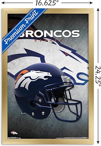 Miniatura 56 de Trends International NFL Denver Broncos - Póster de pared con casco 16, 22.375 x 34 pulgadas, versión sin marco