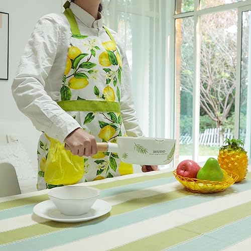 Miniatura 4 de NEOVIVA Delantales de cocina para mujer con bolsillos, delantales de cocina para mujer, delantal vintage para hornear jardinería, regalos de Navidad