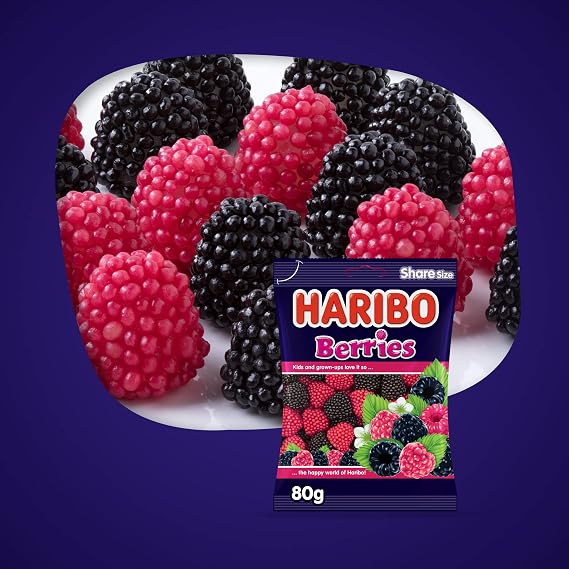 Haribo Berries, 2.8 oz 80 g x 4 Bags