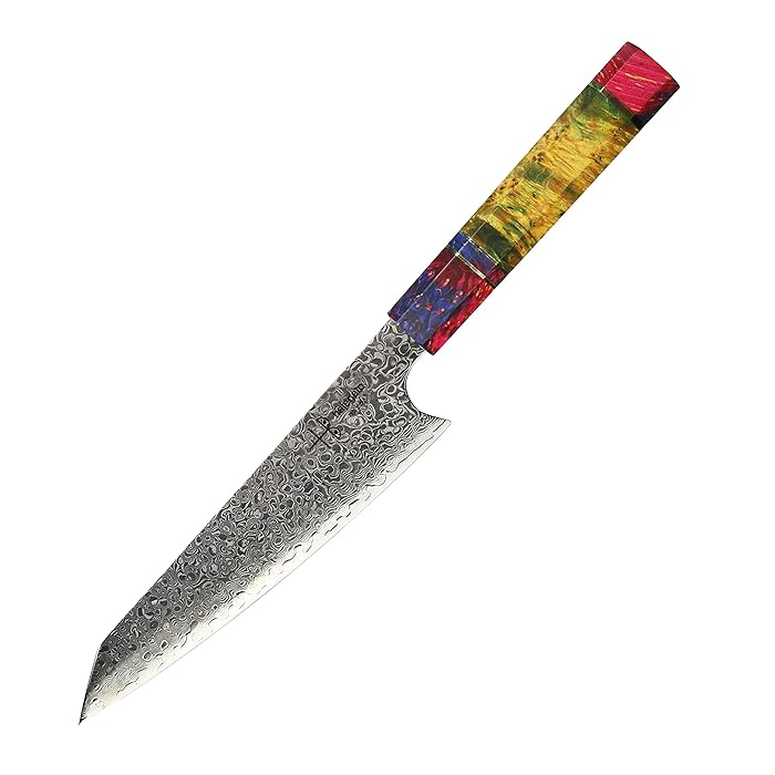 Buy Damascus Chef Knife Petty Hajegato Unique One Of Kind Handle