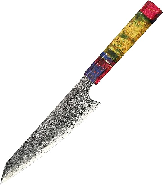 hajegato Damascus Chef Knife Petty Unique One Of Kind Handle Professional 6 Inch Japanese Chefs Kitchen Knife Vg10 67 Layers Damascus Steel Knive